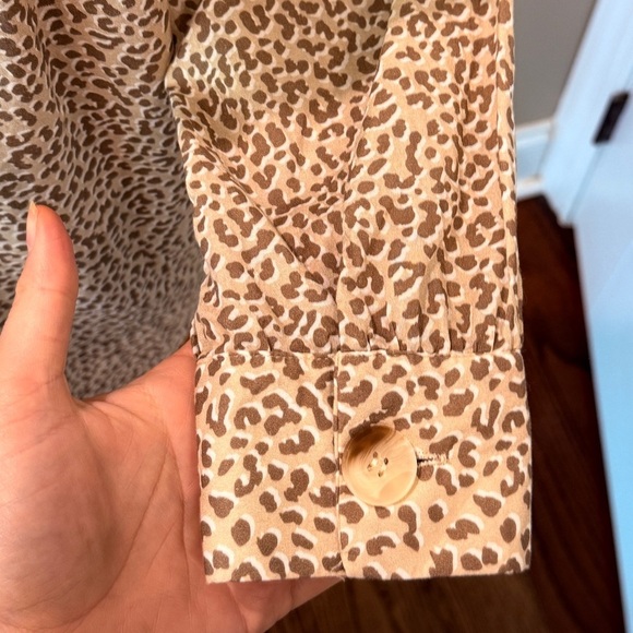 Women’s TUCKERNUCK leopard print cotton blouse- Size XS - Picture 8 of 8